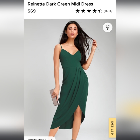Lulus Dresses & Skirts - Lulu's Reinette Dark Green Midi Dress